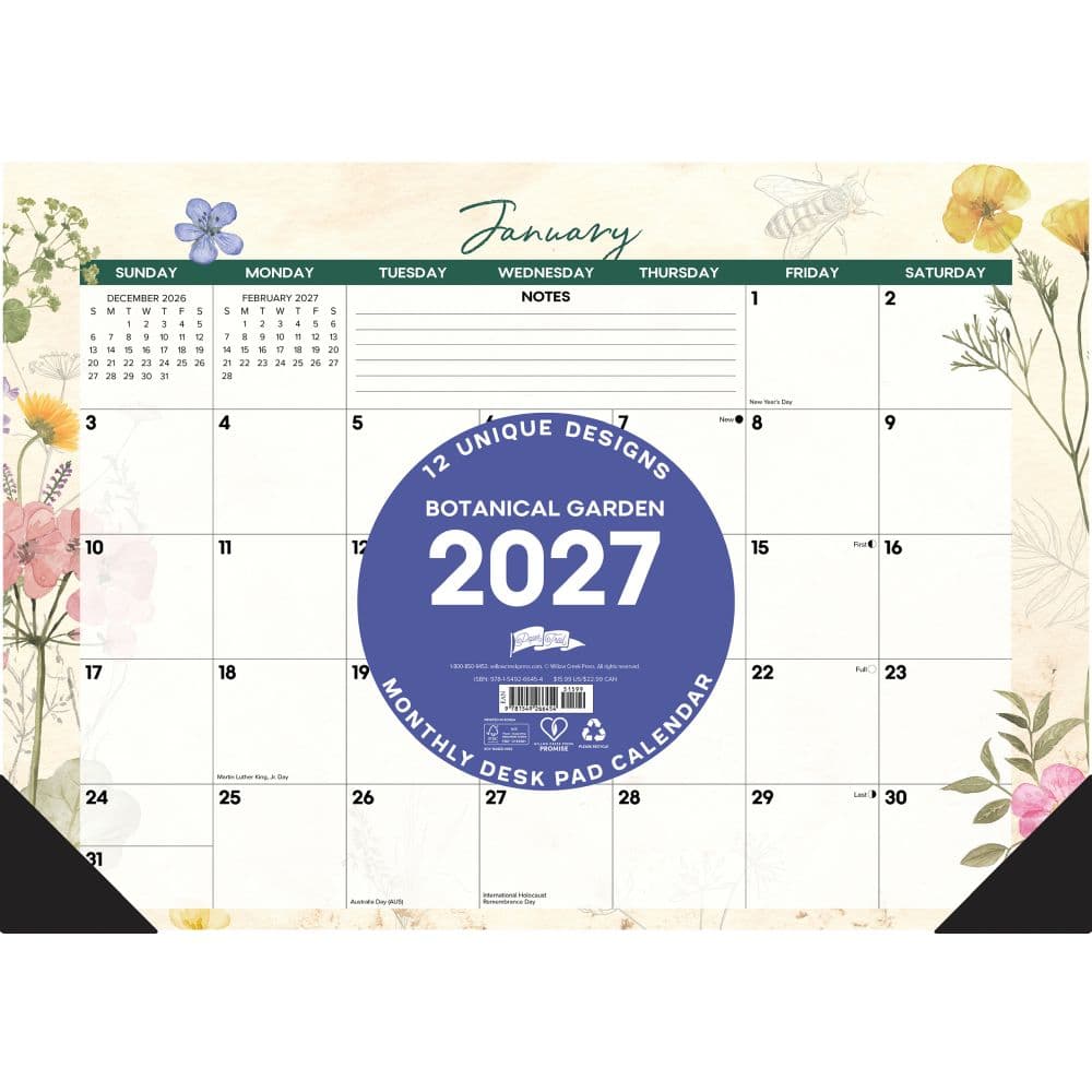 Botanical Garden 17×12 2027 Desk Pad