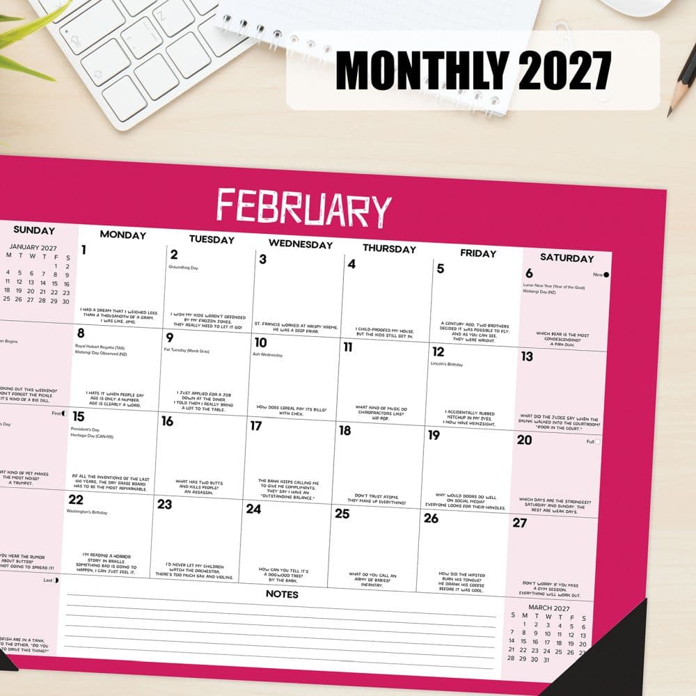 Bad Dad Jokes 17x12 2027 Small Desk Pad Third Alternate Image