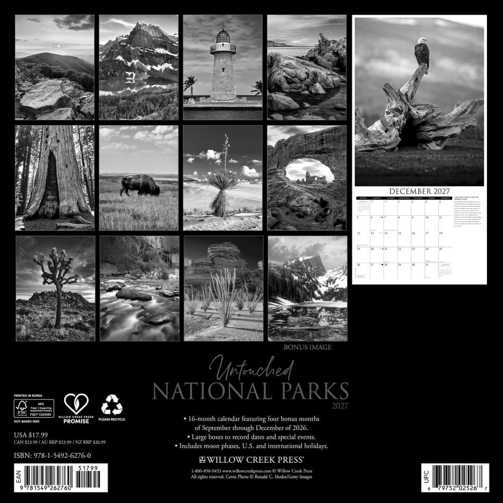 Untouched National Parks 2027 Wall Calendar First Alternate Image