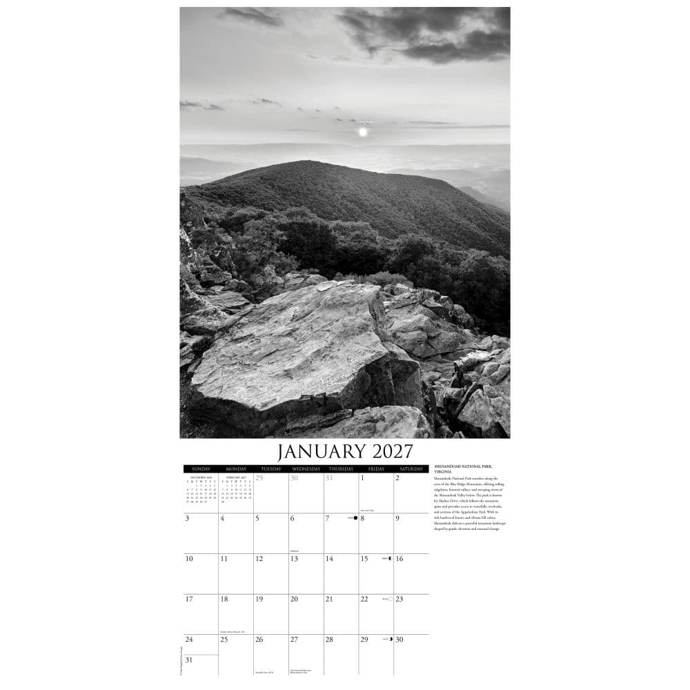 Untouched National Parks 2027 Wall Calendar Second Alternate Image