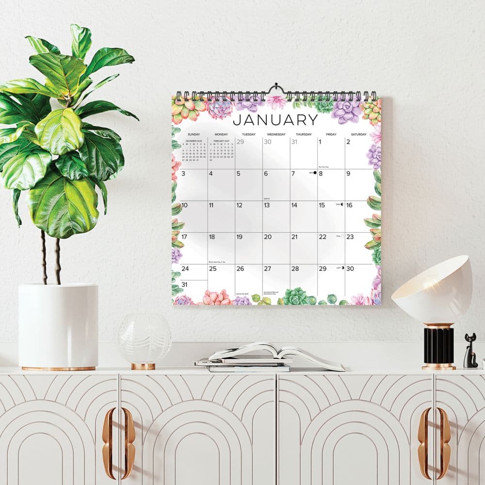Succulents Spiral Art 2027 Wall Calendar First Alternate Image