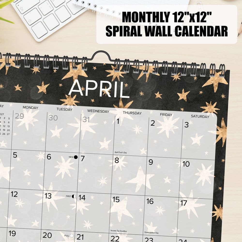 Starry Night Spiral Art 2027 Wall Calendar Third Alternate Image