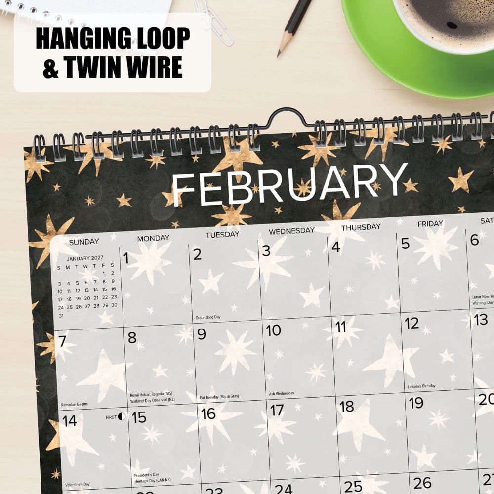 Starry Night Spiral Art 2027 Wall Calendar Fourth Alternate Image