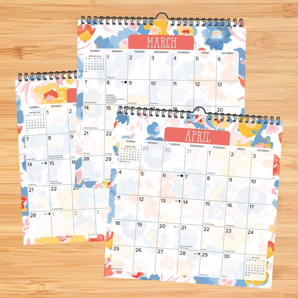 Meadow Flowers Spiral Art 2027 Wall Calendar Second Alternate Image