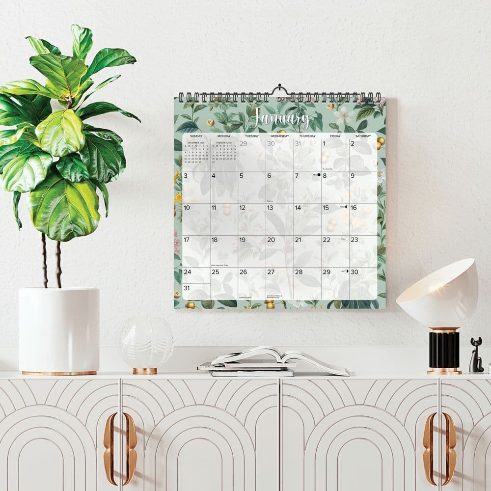 Botanical Nature Spiral Art 2027 Wall Calendar First Alternate Image