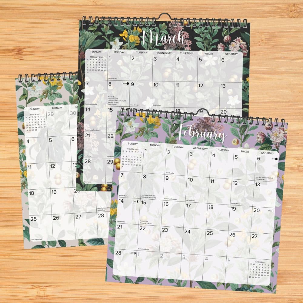 Botanical Nature Spiral Art 2027 Wall Calendar Second Alternate Image