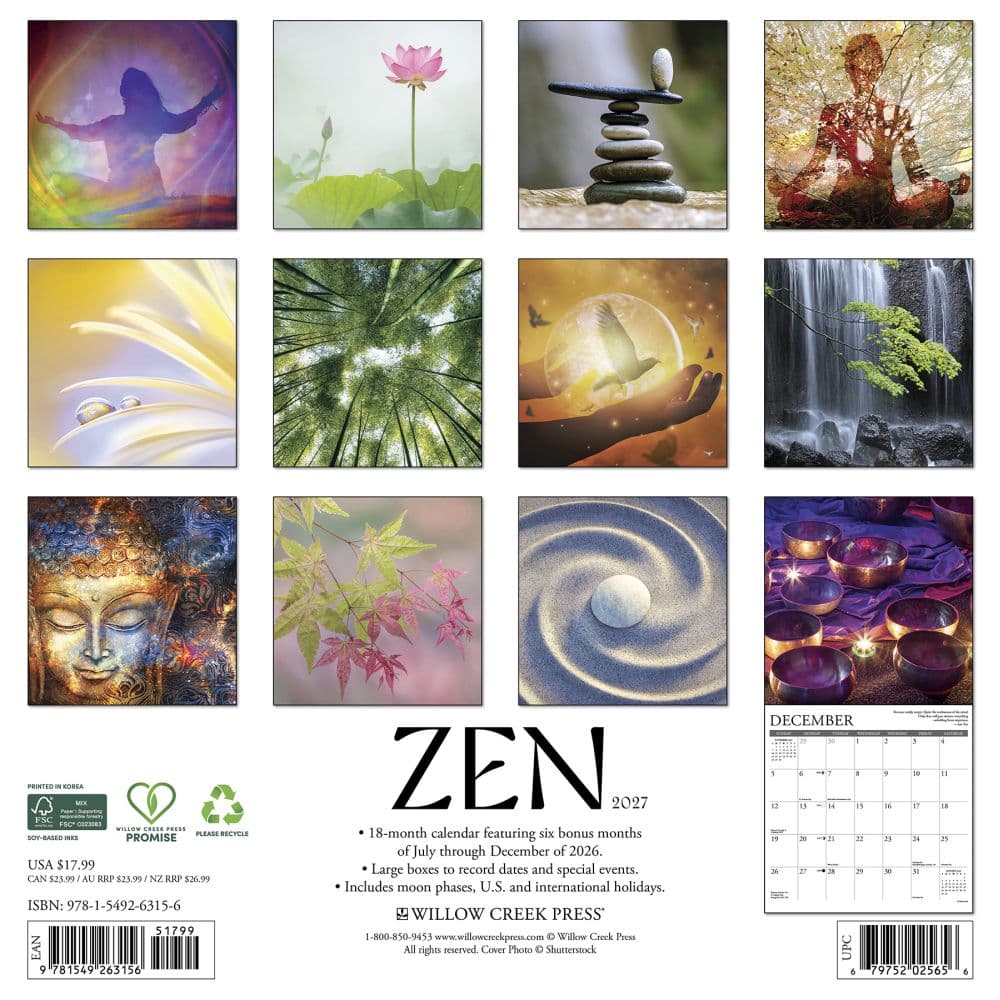 Zen 2027 Wall Calendar First Alternate Image