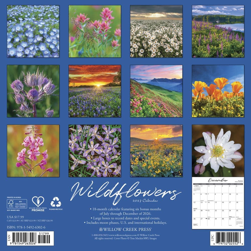 Wildflowers 2027 Wall Calendar First Alternate Image