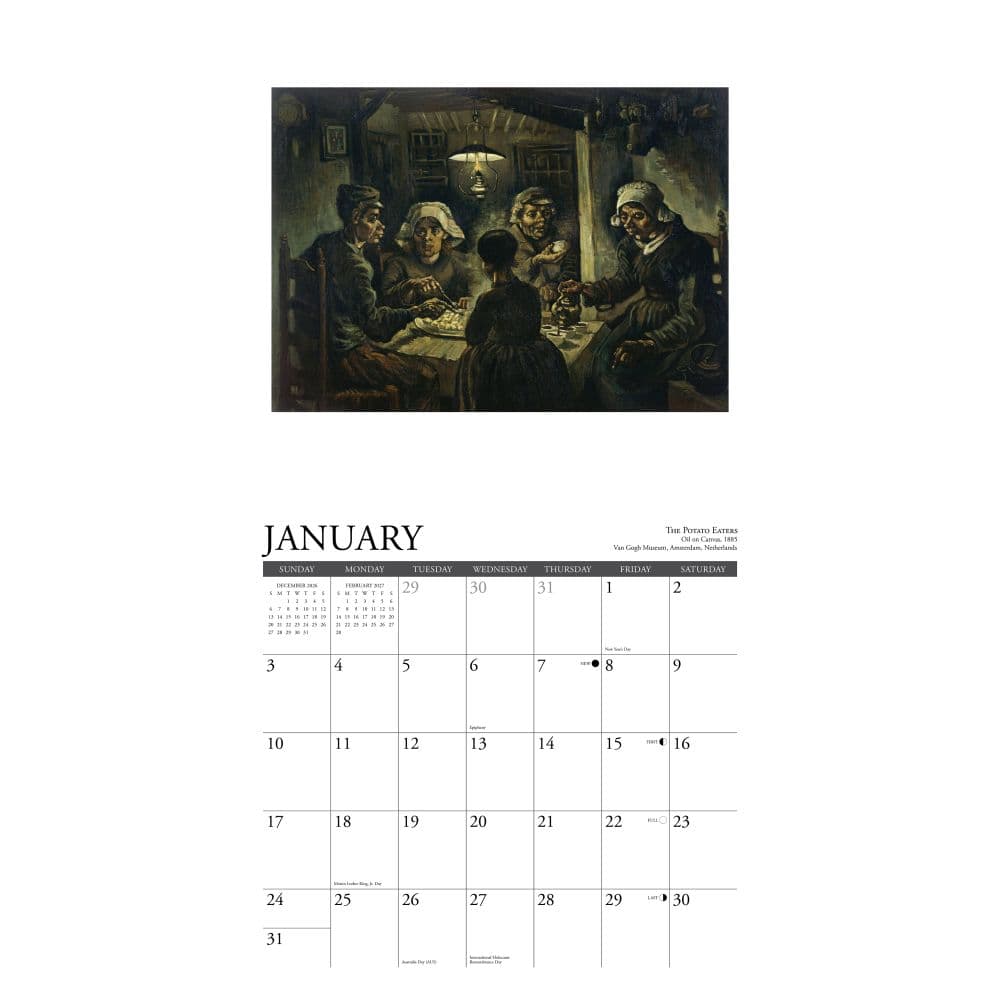 Van Gogh 2027 Wall Calendar Second Alternate Image