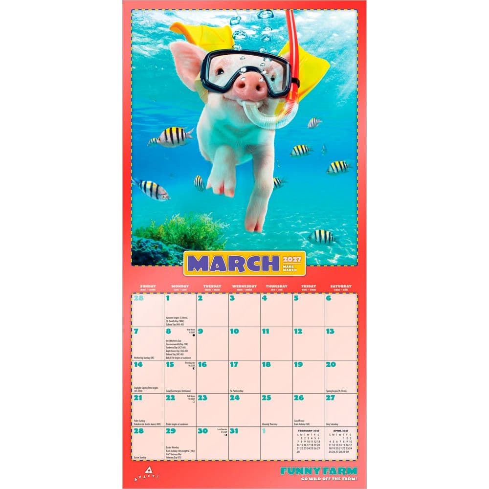 Avanti Funny Farm 2027 Mini Wall Calendar Second Alternate Image