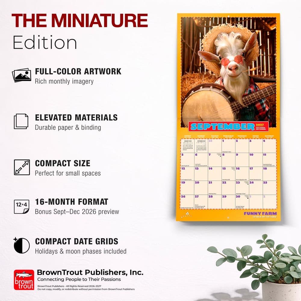 Avanti Funny Farm 2027 Mini Wall Calendar Fifth Alternate Image