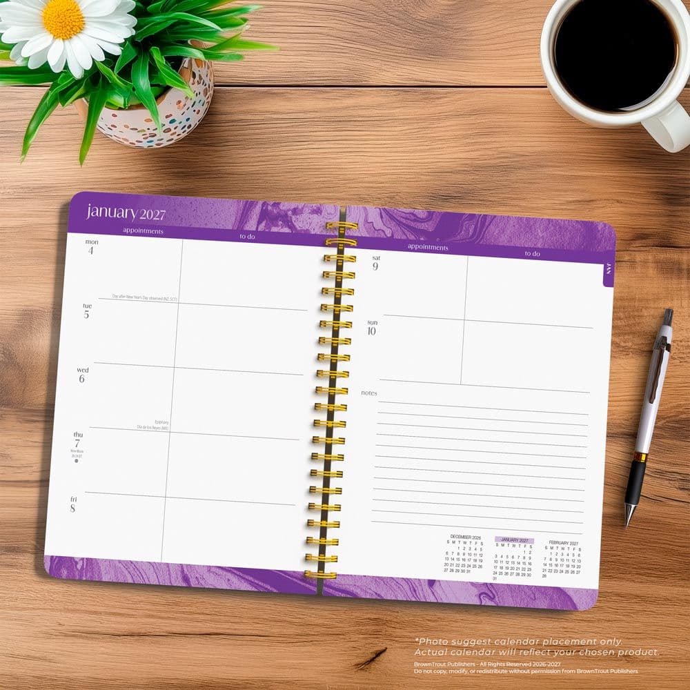 Crackled Blush Foil 2027 Planner Fourth Alternate Image