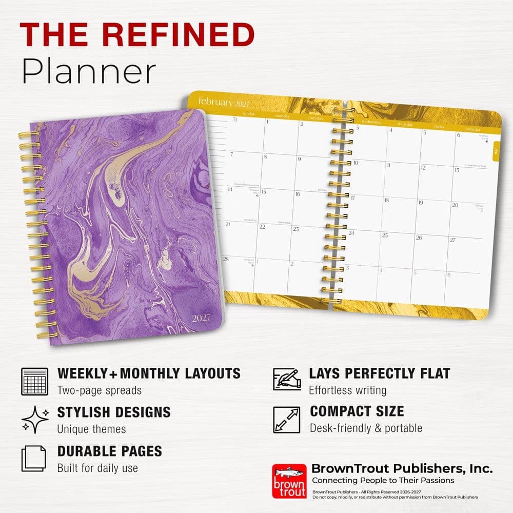 Crackled Blush Foil 2027 Planner Fifth Alternate Image