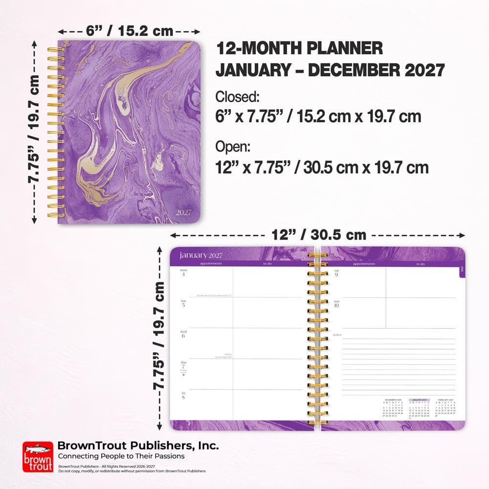 Crackled Blush Foil 2027 Planner Sixth Alternate Image