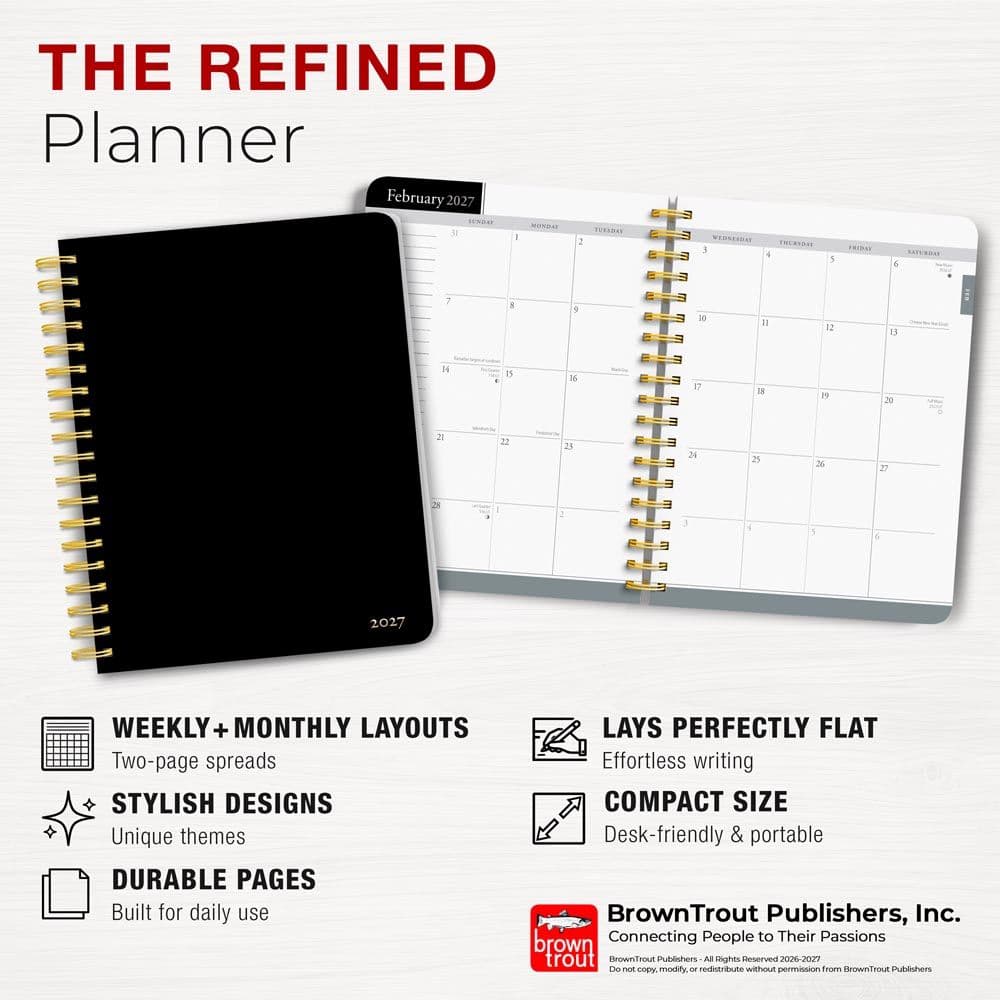 Black Solid Foil 2027 Planner Fifth Alternate Image