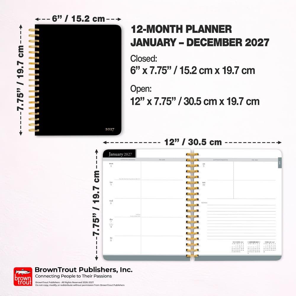 Black Solid Foil 2027 Planner Sixth Alternate Image