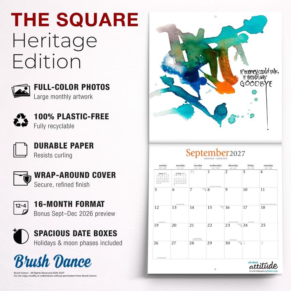 All About Attitude 2027 Wall Calendar Fifth Alternate Image