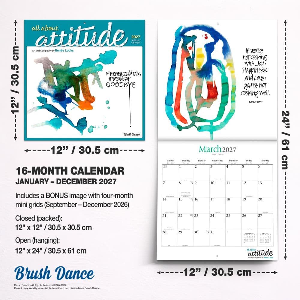 All About Attitude 2027 Wall Calendar Sixth Alternate Image