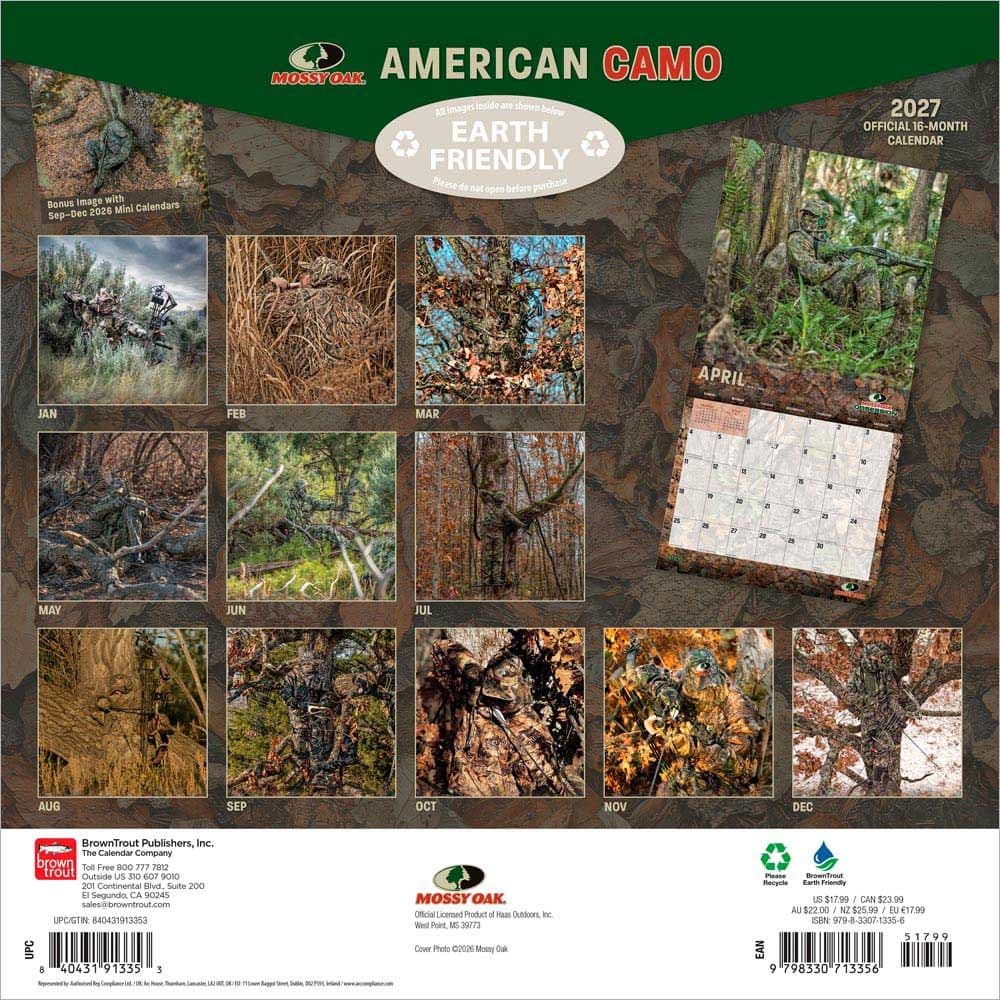 Mossy Oak Camo 2027 Wall Calendar First Alternate Image