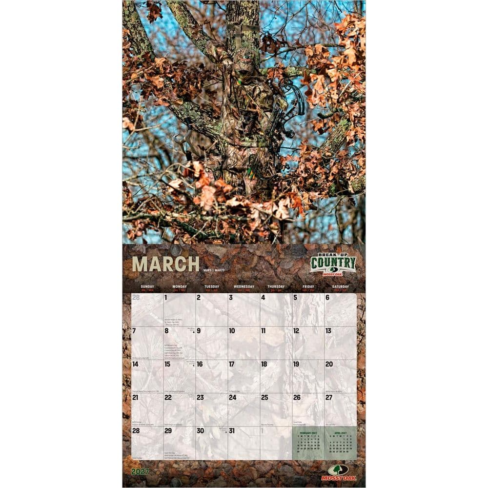 Mossy Oak Camo 2027 Wall Calendar Second Alternate Image