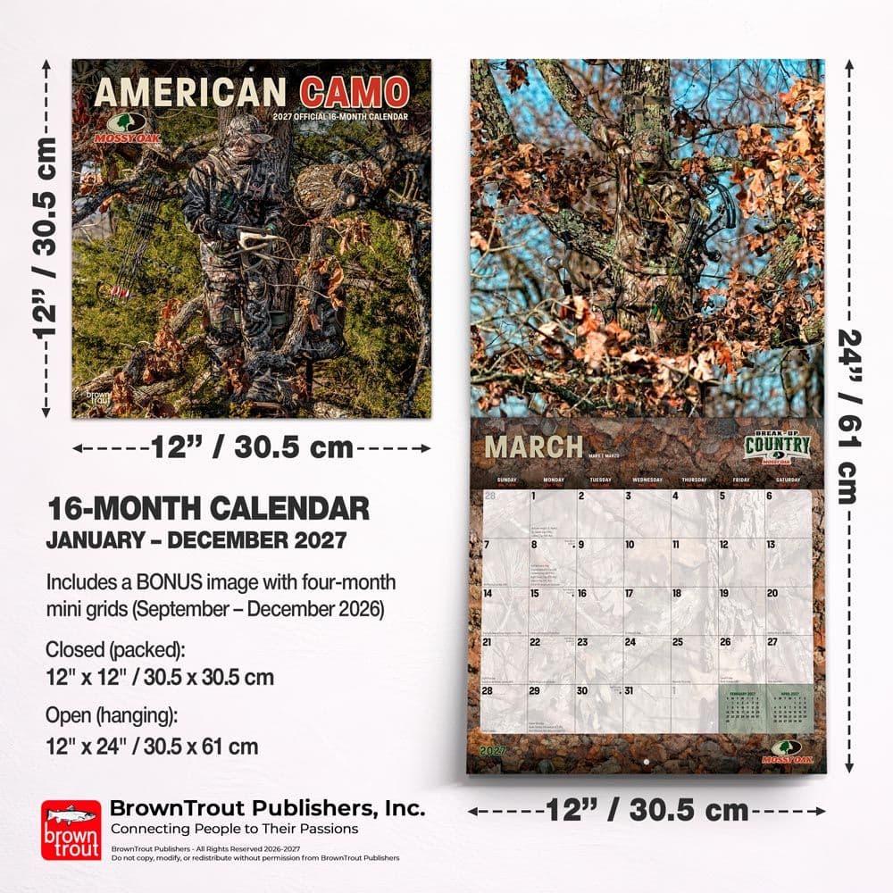 Mossy Oak Camo 2027 Wall Calendar Sixth Alternate Image