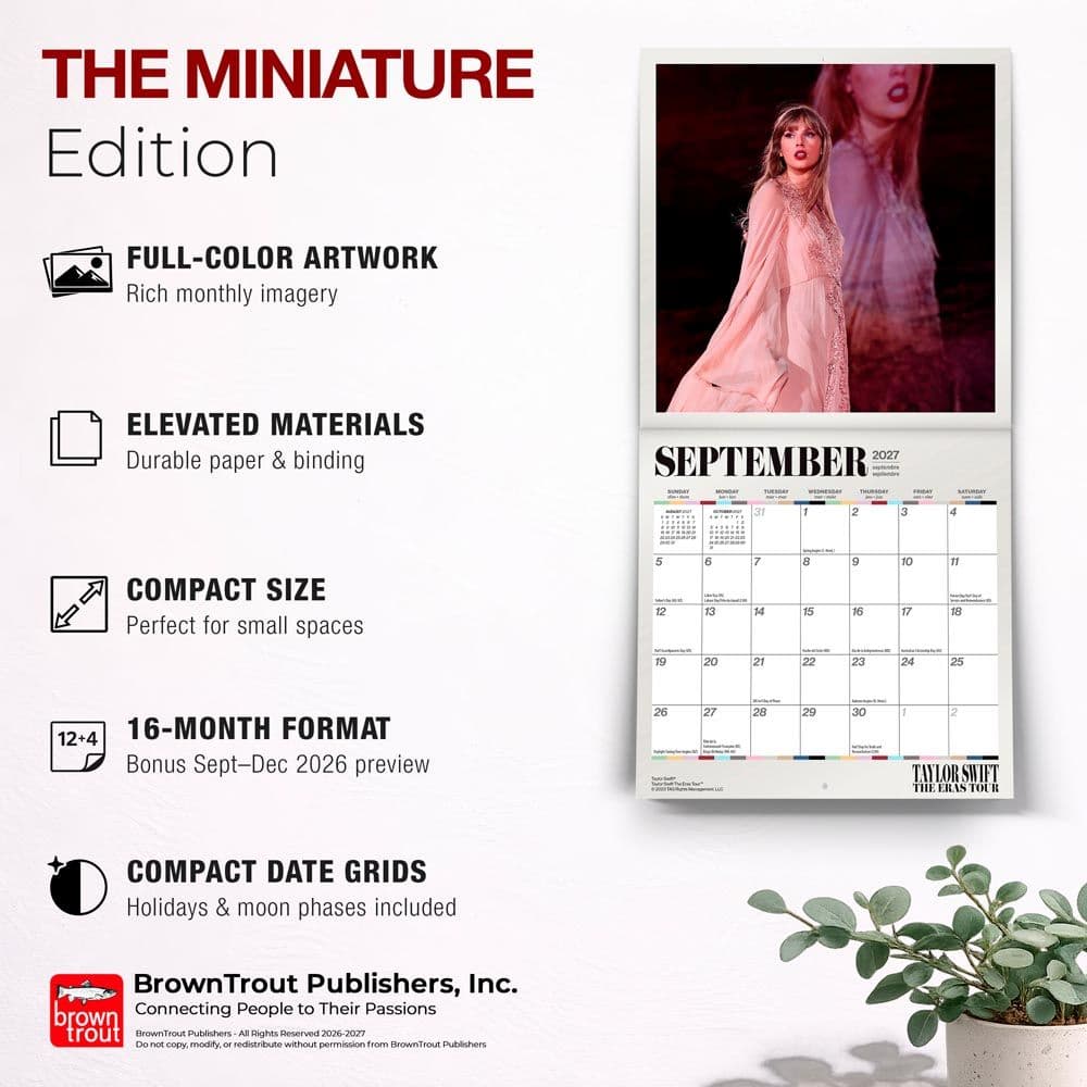 Taylor Swift 2027 Mini Wall Calendar Fifth Alternate Image