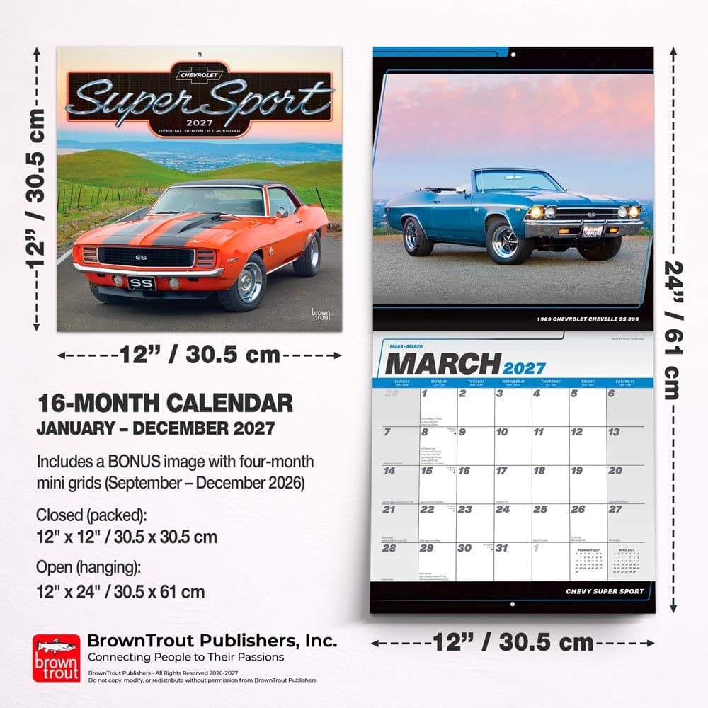 Chevy Super Sport 2027 Wall Calendar Sixth Alternate Image