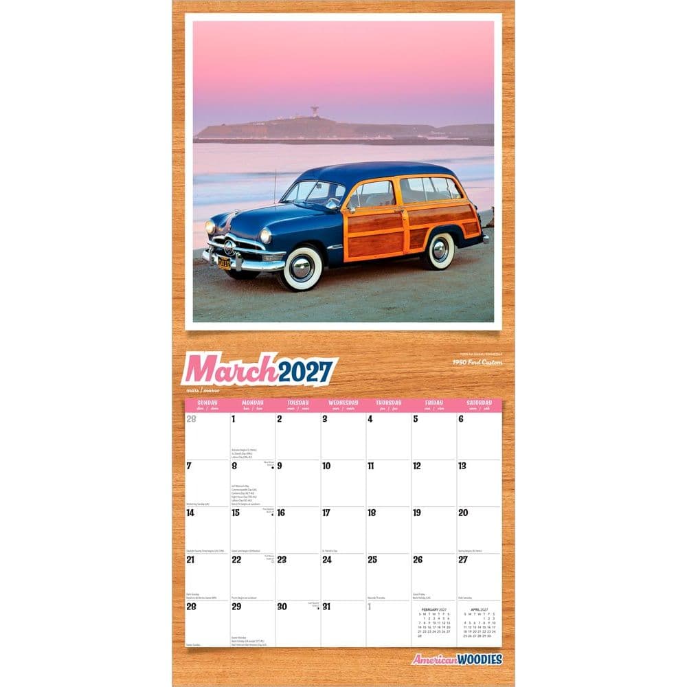 American Woodies 2027 Wall Calendar Second Alternate Image