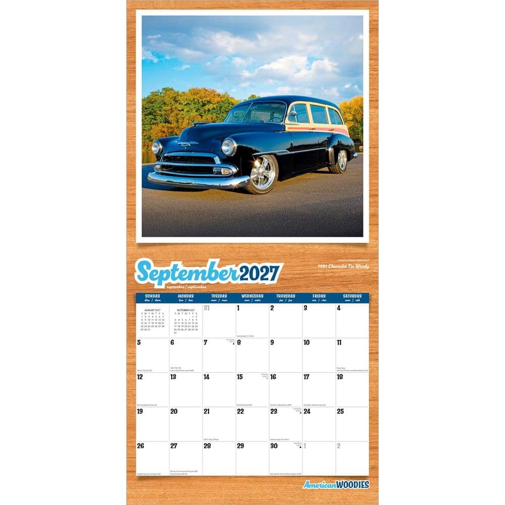 American Woodies 2027 Wall Calendar Third Alternate Image