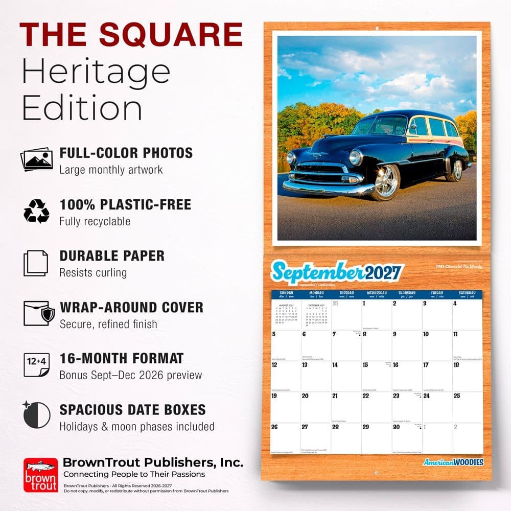 American Woodies 2027 Wall Calendar Fifth Alternate Image