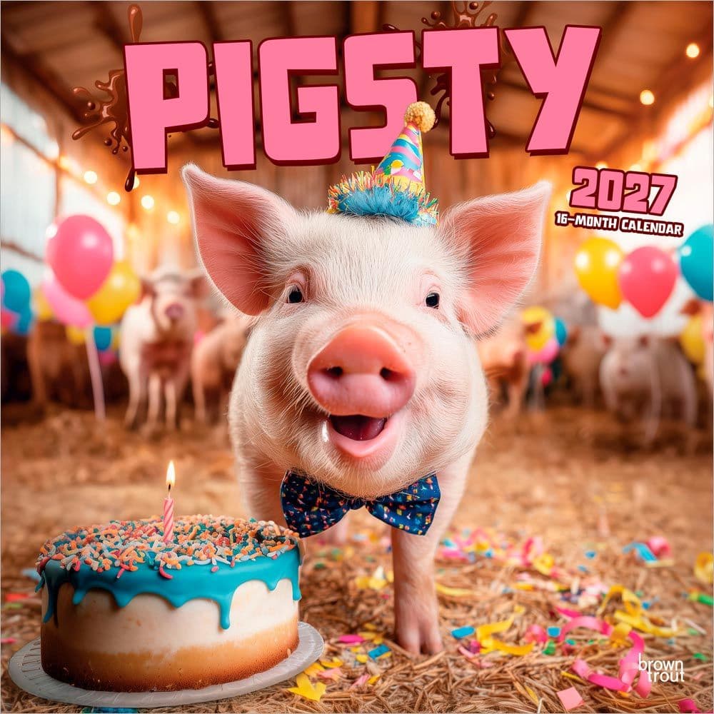 image Pigsty 2027 Wall Calendar Main Product Image
