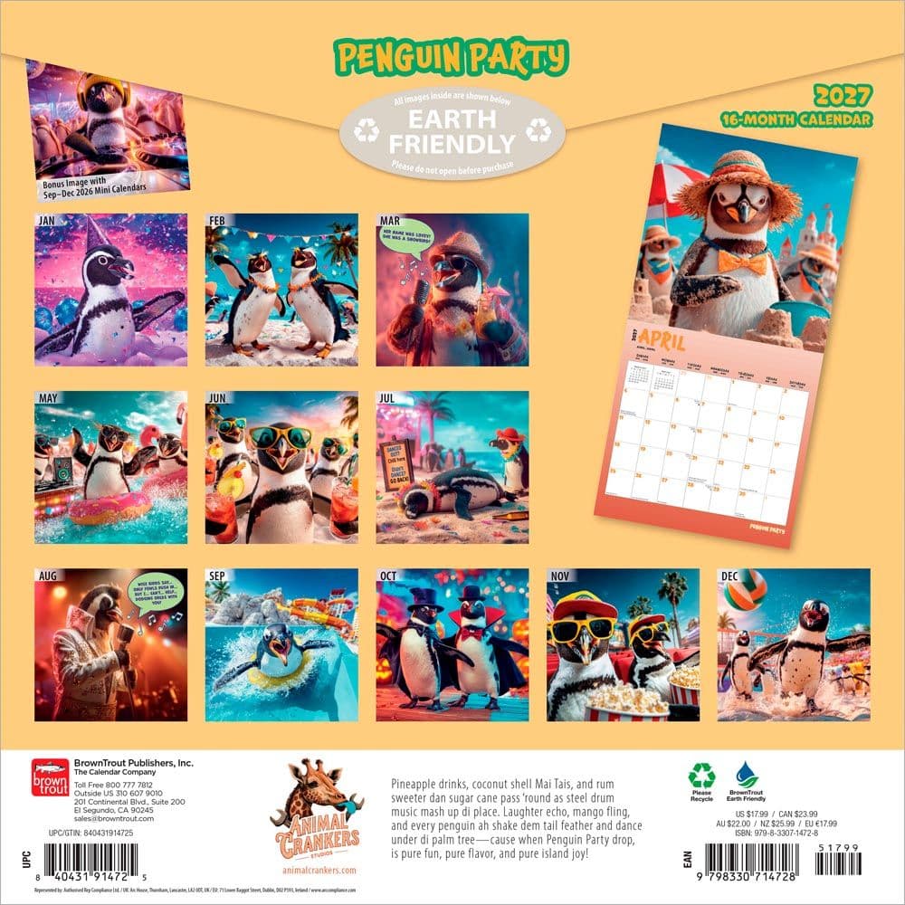 Penguin Party 2027 Wall Calendar First Alternate Image