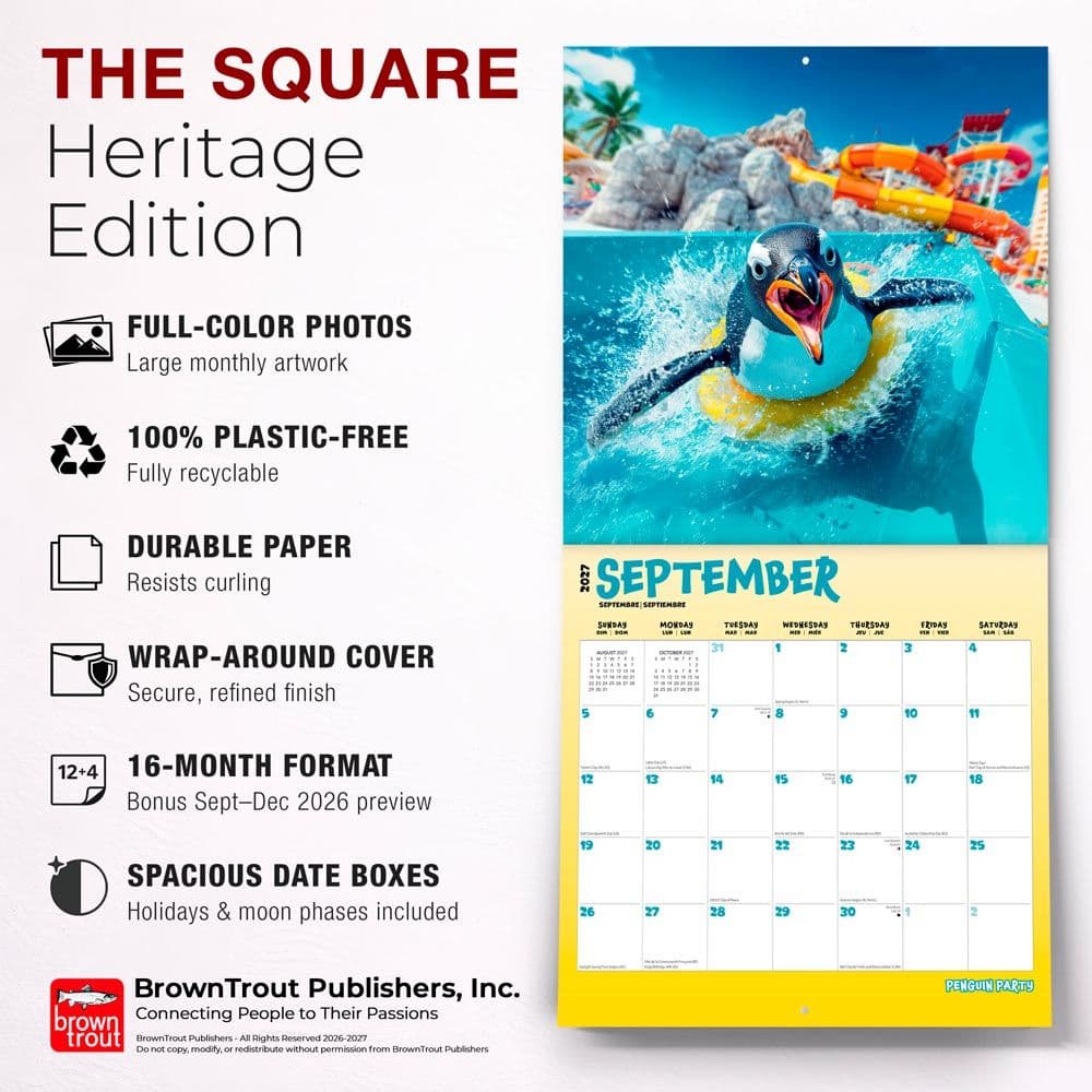 Penguin Party 2027 Wall Calendar Fifth Alternate Image