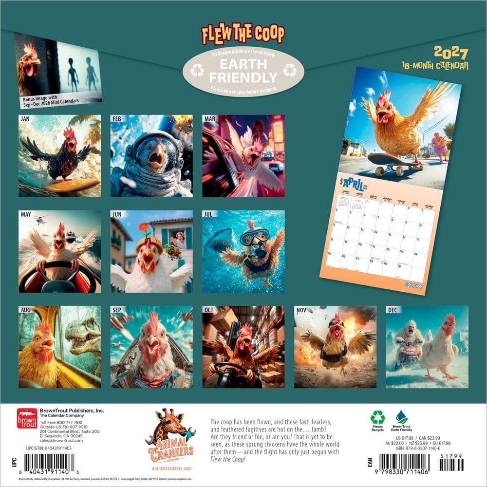 Flew the Coop 2027 Wall Calendar First Alternate Image