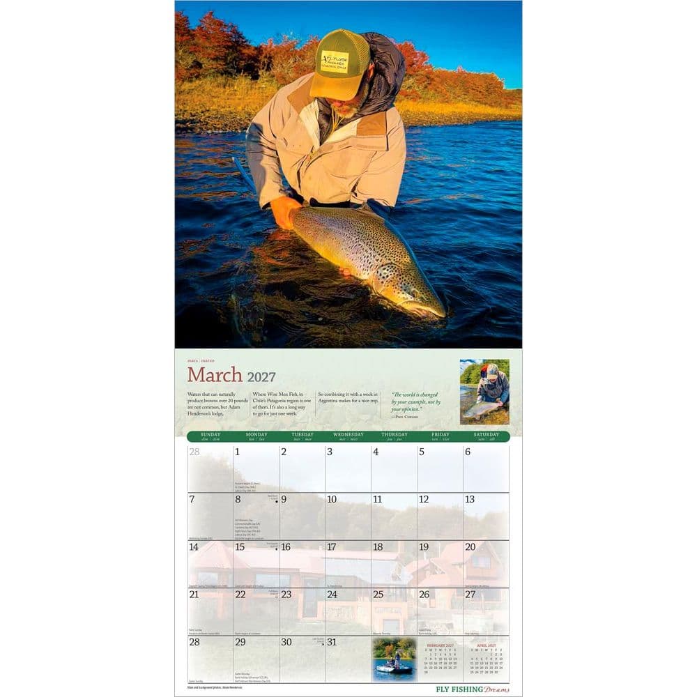 Fly Fishing Dreams 2027 Wall Calendar Second Alternate Image