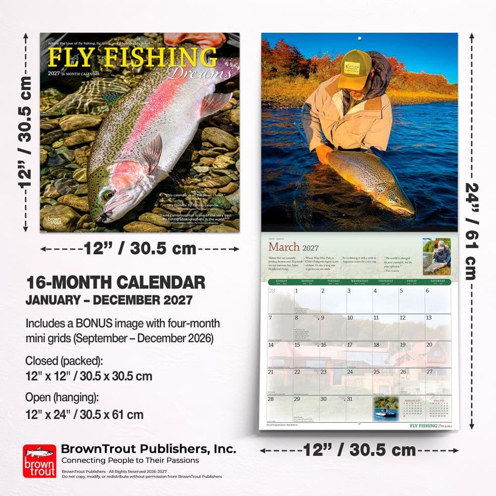 Fly Fishing Dreams 2027 Wall Calendar Sixth Alternate Image