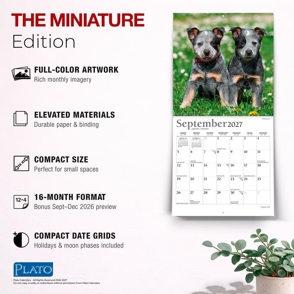 Puppies For the Love 2027 Mini Wall Calendar Fifth Alternate Image