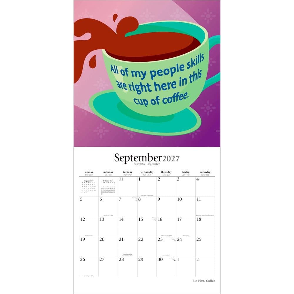 But First Coffee 2027 Wall Calendar Third Alternate Image