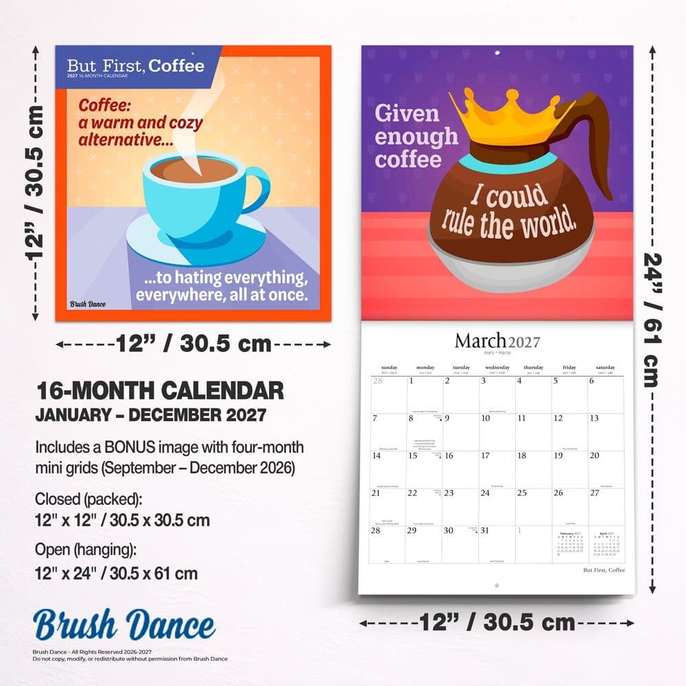 But First Coffee 2027 Wall Calendar Sixth Alternate Image