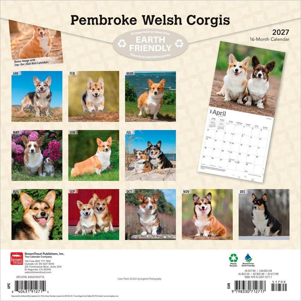 Welsh Corgis Pembroke 2027 Wall Calendar First Alternate Image