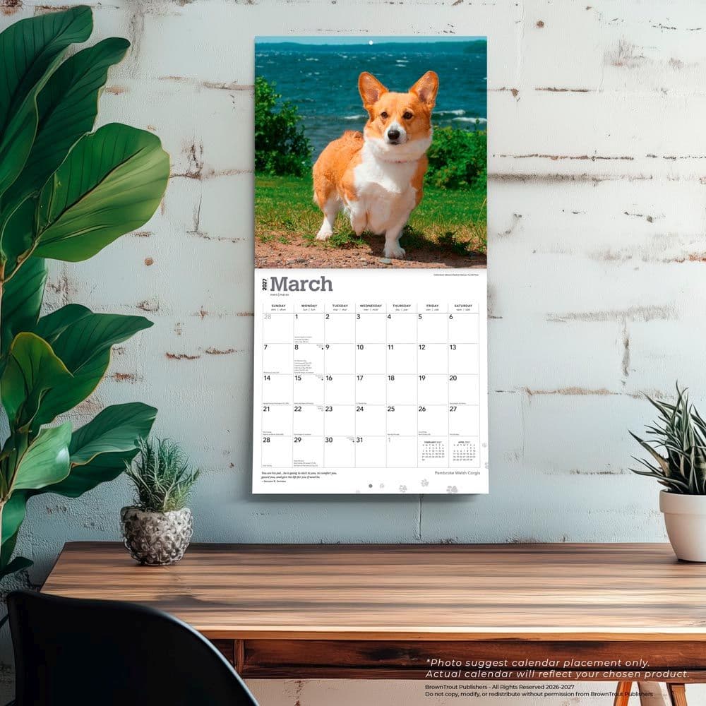 Welsh Corgis Pembroke 2027 Wall Calendar Fourth Alternate Image