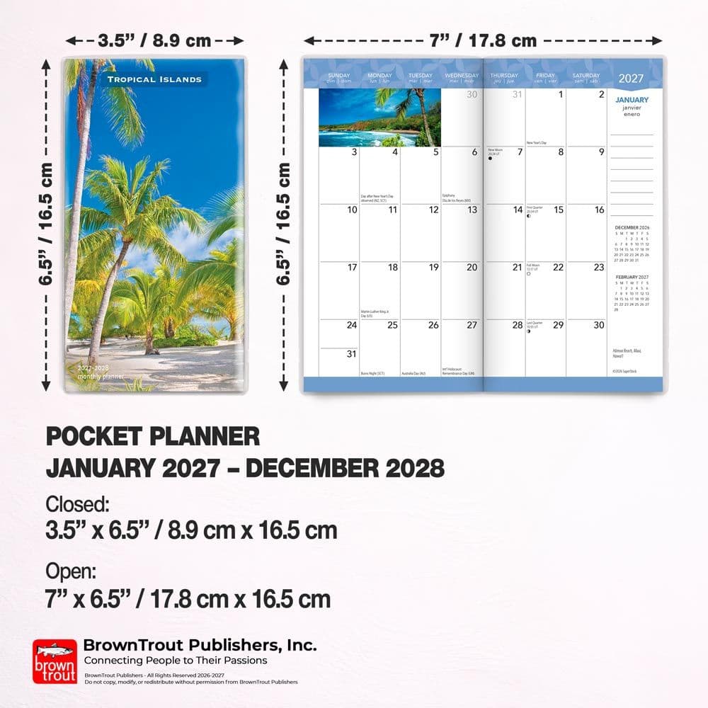 Tropical Islands 2027 2 Year Pocket Planner Sixth Alternate Image
