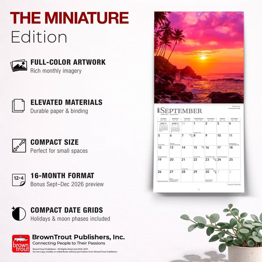 Tropical Islands 2027 Mini Wall Calendar Fifth Alternate Image