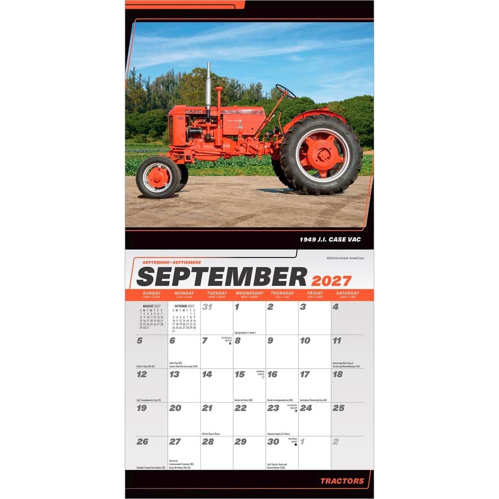 Tractors 2027 Mini Wall Calendar Third Alternate Image