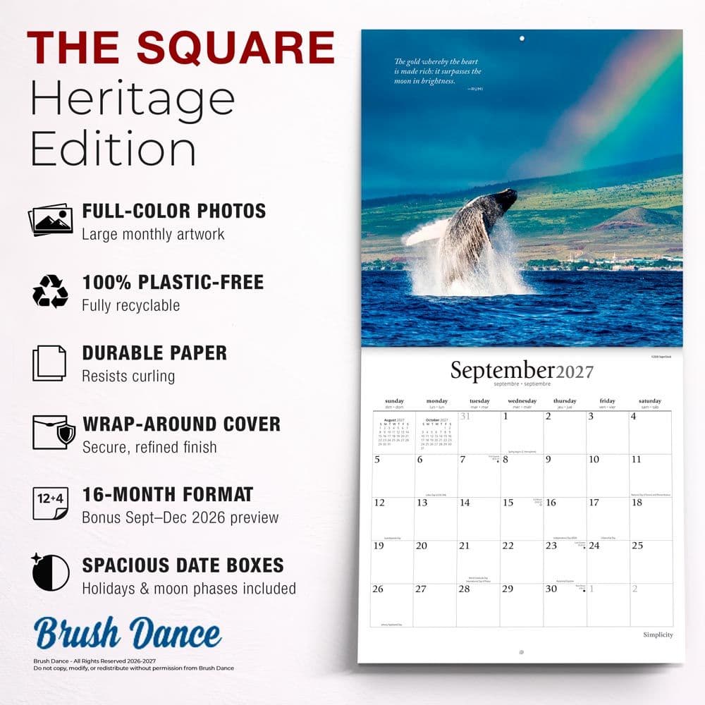Simplicity Brush Dance 2027 Wall Calendar Fifth Alternate Image