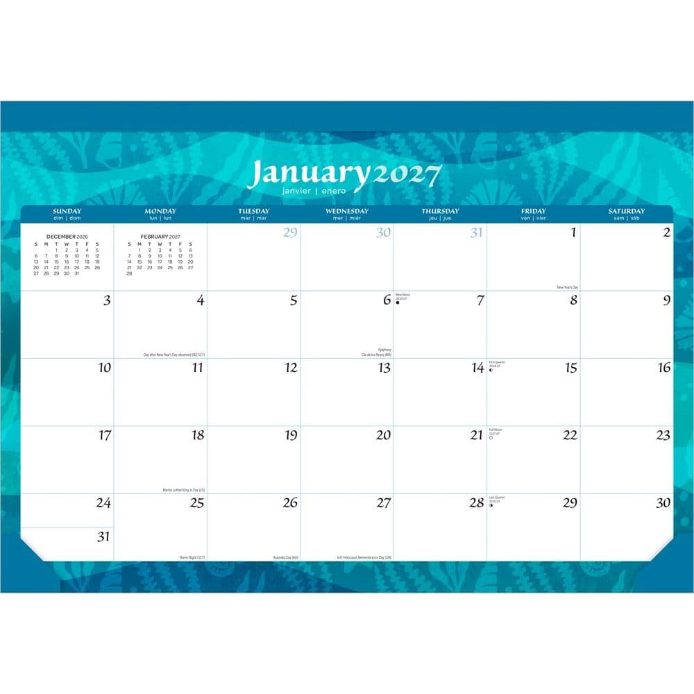 Seaside Currents 2027 Desk Pad Main Product Image