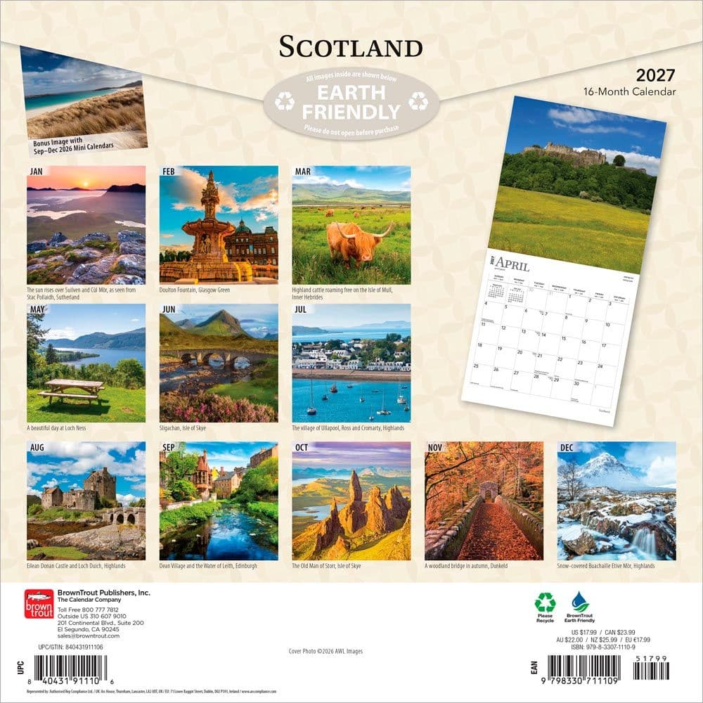 Scotland 2027 Wall Calendar First Alternate Image