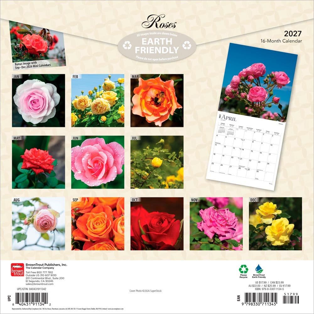 Roses 2027 Wall Calendar First Alternate Image