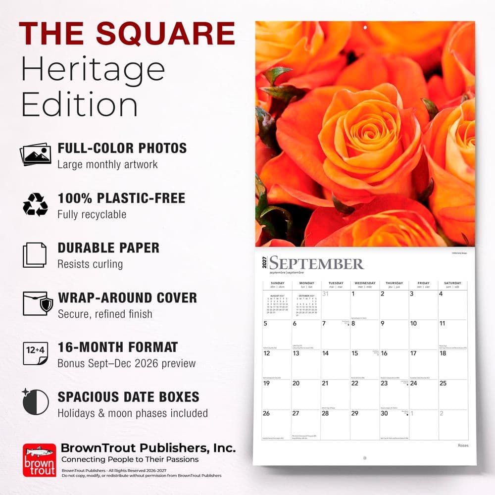 Roses 2027 Wall Calendar Fifth Alternate Image