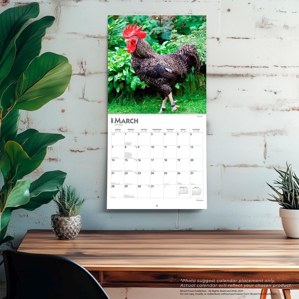 Roosters 2027 Wall Calendar Fourth Alternate Image